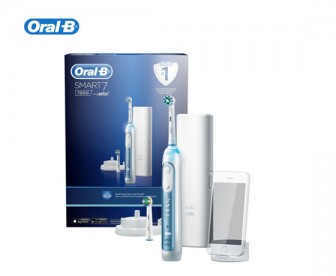 Oral-B 博朗欧乐B 成人3D声波电动牙刷 贝加尔蓝 SMART7-7000型(电动牙刷 1个+替换刷头 2个+充电座 1个) Oral-B 博朗欧乐B 成人3D声波电动牙刷 贝加尔蓝 SMART7-7000型(电动牙刷 1个+替换刷头 2个+充电座 1个)
